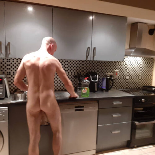 Naked Male Cleaner in London- Colourful Jack Jones